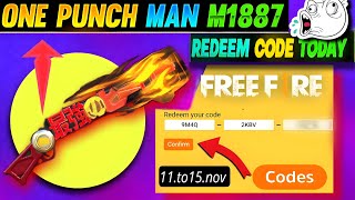 FREE FIRE REDEEM CODE TODAY 12 NOVEMBER REDEEM CODE FREE FIRE  FF REDEEM CODE TODAY 12 NOVEMBER [upl. by Sivrep]