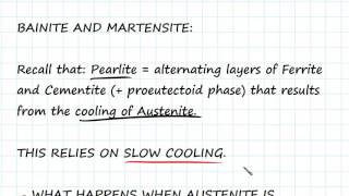 Pearlite Bainite and Martensite  Engineering Materials [upl. by Asirrak994]