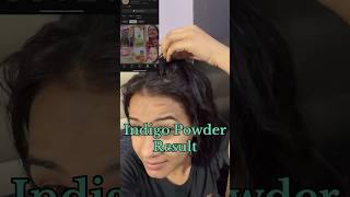 Indigo Powder Result 🤔 Chemical free Hairtreatment  Must Buy indigopowder hair viral trending [upl. by Anyala]