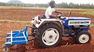 Swaraj Mini Tractor 724 XM Orchard Narrow Track with Mini Tiller Working Performance [upl. by Nosam]