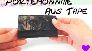 Portemonnaie selber machen  Geldbörse basteln aus einfachem Panzertape  Wallet DIY wallet tutorial [upl. by Petie]