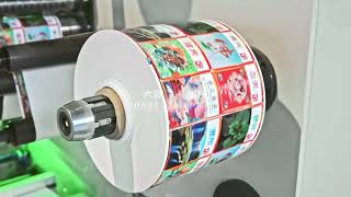 DABA 4 colors paper aluminumfoil film adhesive label flexoprintingmachine by servo motor [upl. by Cony894]