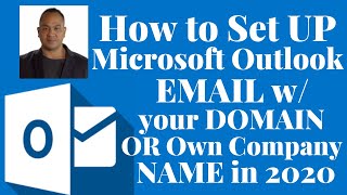 How to set up Microsoft Outlook email with your domain or own company name in 2020 [upl. by Drawets]