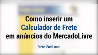 Inserir um calculador de frete em anúncios do MercadoLivre [upl. by Ford]