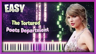 Taylor Swift  The Tortured Poets Department  EASY Piano Tutorial by OCTOBER [upl. by Ettezzil]