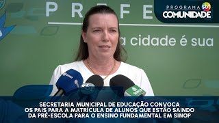 Secretaria convoca os pais para a matrícula de alunos que estão saindo da préescola [upl. by Ella]