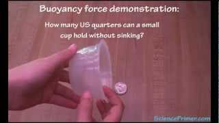 Buoyancy experiment estimating the capacity of a cup [upl. by Natale]