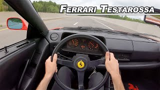 Driving The Ferrari Testarossa  12 Cylinder POV Therapy Drive  Binaural Audio [upl. by Obel]