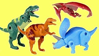 Dinosaur Toys Eggs Transformers For Kids │ Dinosaurs Tyrannosaurus Rex Pterodactyl [upl. by Chill222]