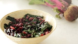 Sauteed Beet Greens with Coconut Oil and Ginger  Eat Clean with Shira Bocar [upl. by Thad]