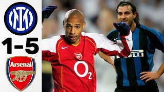 Inter Milan Vs Arsenal 15 • All Goals And Highlights • Champions League 20003 • Thierry Henry 🔥🔥 [upl. by Eillam]