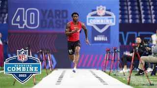 Wide Receivers Run the 40Yard Dash at 2023 NFL Combine [upl. by Isleen184]