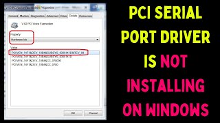 How to Fix PCI Serial Port Driver Is Not Installing on Windows 11 [upl. by Aborn]