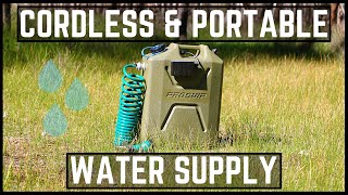 WIRELESS and PORTABLE 12V Water Supply Pump  Camping and 4WD water jerry cantank setup  How to [upl. by Hildagarde932]