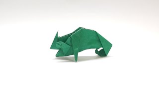 Chameleon Origami  Easy Origami  Paper Work  Animal Origami [upl. by Lounge876]