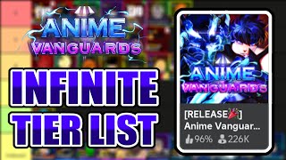 Anime Vanguards Infinite Tier List [upl. by Rothberg279]