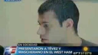 Tevez y Mascherano la presentación en el West Ham [upl. by Eveleen]