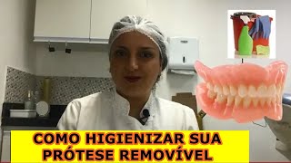 Como Limpar sua Prótese Dentária Móvel [upl. by Yesmar]