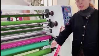 How to make medical plaster Introduction to our medicalsurgical tape slitting rewinding machine [upl. by Aihsekin475]