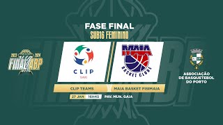 Fase Final Distrital de Sub 16 Feminino  Clip Teams vs Maia Basket Fisimaia [upl. by Ayalahs809]