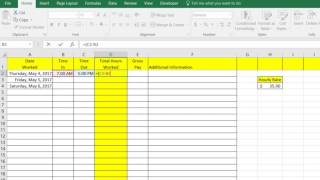 Simple Time Sheet In Excel [upl. by Maleki]