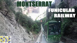 MONTSERRAT FUNICULAR RAILWAY REVIEW  BARCELONA CATAYUNYA  FULL RIDE [upl. by Lacefield161]