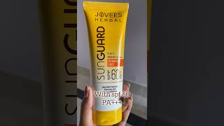 Jovees herbal sun Guard sunscreen with spf 60 PA sunscreen [upl. by Aniwde852]