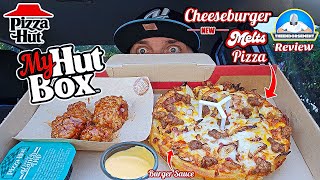 Pizza Hut® Cheeseburger Melt Pizza Review 🍔🍕  NEW My Hut Box  theendorsement [upl. by Teryl26]