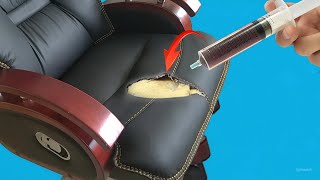 Your sofa will last a lifetime if you do this EASY AND FAST DIY LEATHER REPAIR [upl. by Feinstein]