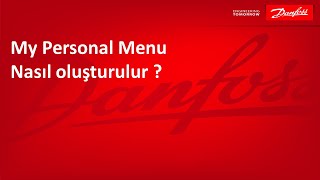 VLT serisinde My Personal Menu Kişisel Menu nasıl oluşturulur [upl. by Anitselec]