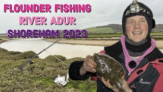 FLOUNDER Fishing the RIVER ADUR Shoreham  Flounder Fishing UK  Sea Fishing UK [upl. by Nibot]