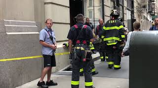 Elevator counterweight falls at 7 West 22 St092018 [upl. by Vinn878]