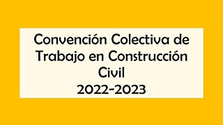 Tabla Salarial de Construcción Civil 2022 a 2023 [upl. by Aisac]