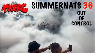 Summernats 36 gets WILD  burnouts fire amp cars kicked out [upl. by Lehcyar]