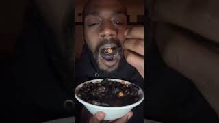 mukbang munching halloween spooky ring breakfast cereal [upl. by Aitas]