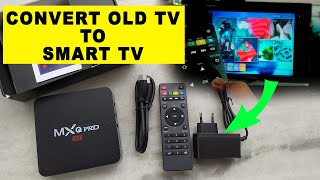 Convert Old TV To Smart TV  Android TV Box Setup Old TV [upl. by Graniah768]