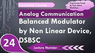 Balanced Modulator using Non Linear Device for DSBSC Generation in Communication Engineering [upl. by Howie]