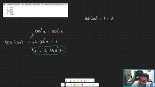 UFPR 2025  Questão 08  Trigonometria Arco duplo do cosseno [upl. by Sadella]