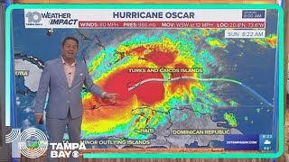 Oscar expected to reach Guantanamo or Holguin Cuba as a hurricane later today [upl. by Stanton62]