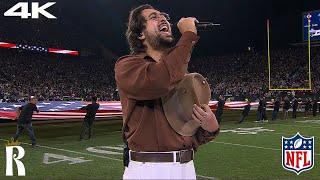 Zeeba Performs The American National Anthem Live  The Packers Vs Eagles Football Game [upl. by Ellocin]