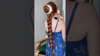 Styling a 200 hair clip Beautiful huge moon barrette from Epona Valley hairstyle longhair [upl. by Giverin807]