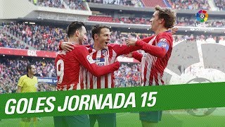 Todos los goles de la Jornada 15 LaLiga Santander 20182019 [upl. by Ateuqram248]