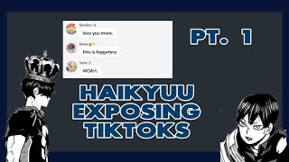 HAIKYUU EXPOSING TIKTOKS  im so funny guys  lalaloopsi [upl. by Lareena]