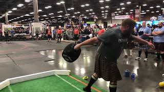 2018 Arnold Sports Festival Highland Games  56 lb Weight for Distance [upl. by Aelam]