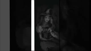 Witchy vampire  digital painting process shorts [upl. by Hniv]