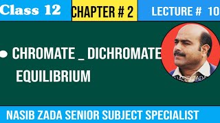 CHROMATE  DICHROMATE EQUILIBRIUM NASIBZADASSSCHEMISTRY CLASS PASHTO POSHTO [upl. by Erodeht]