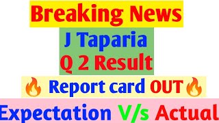 J Taparia Quarter 2 Result out 💥 J Taparia share latest news trending viral stockmarket bse nse [upl. by Schinica]