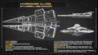 Spacedock Blueprint Designs of the Harrower Class Sith Imperial Dreadnought from quotSWTOR 2011quot [upl. by Anitsyrhc]