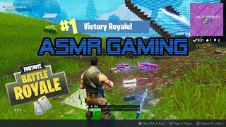 ASMR Gaming  My 1st Solo Victory Royale Win In Fortnite 5th Win ★Controller Sounds  Whispering☆ [upl. by Trula955]