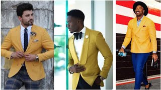 Yellow colour blazers for men Attractive design [upl. by Uhej]